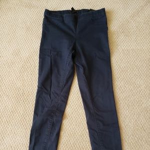 Navy cotton twill stretch leggings